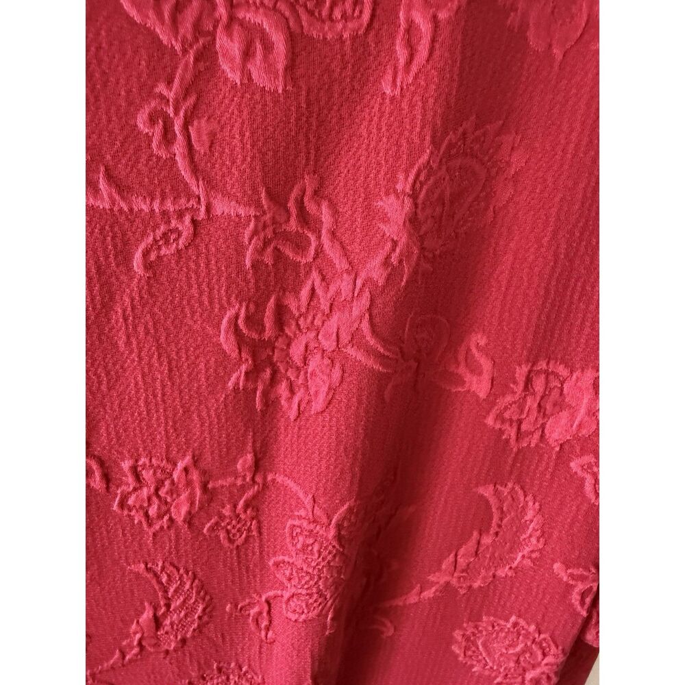 Talbots Red Silk Brocade Dress Size 8: Fully Lined With Zipper - Picture 3 of 7